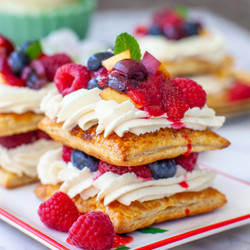 Fruit Mille Feuille With Mascarpone Cream (video)