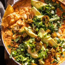 Hot Chicken Enchilada Bean Dip