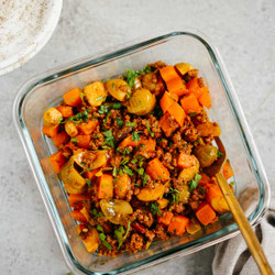 Ground Beef Butternut Squash Meal Prep Bowls