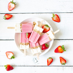 Strawberry Breakfast Popsicles