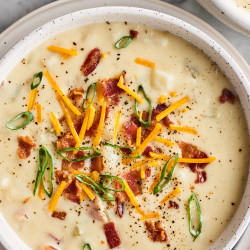 This Instant Pot Potato Soup Is Easy, Creamy, And Loaded With Bacon
