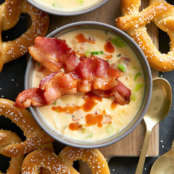 Cheesy Beer And Bacon Soup