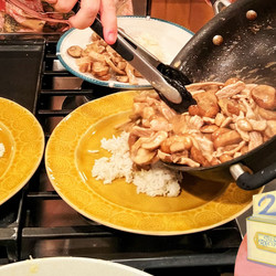 Mushrooms Stir Meat Slices