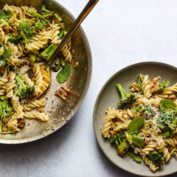 NYT Blistered Broccoli Pasta With Walnuts, Pecorino and Mint