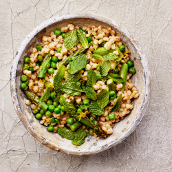 Lemony Spring Vegetable And Barley Bowl