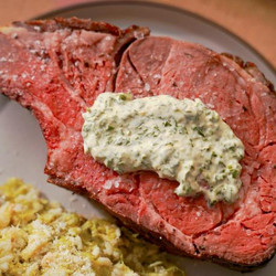 Rosemary Rib Roast With Creamy Gremolata