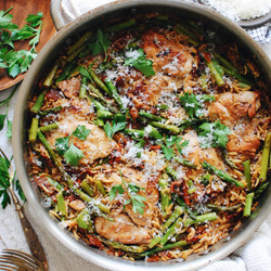 One-pan Orzo With Asparagus And Sundried Tomatoes