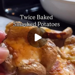 Twice Baked Smashed Baby Potatoes