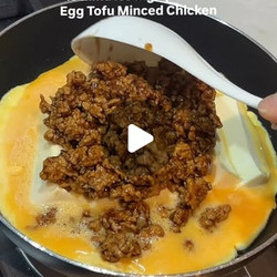 15 Mins Minced Chicken Tofu And Egg Gravy