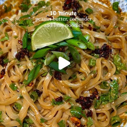 Peanut Butter, Coriander And Lime Noodles