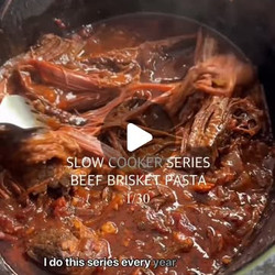 Slow Cooker Beef Brisket Pasta
