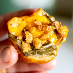 Mini Green Bean Casserole Appetizer Bites For Thanksgiving