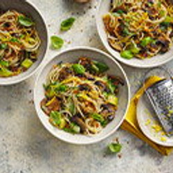 Mushroom And Leek Spaghetti
