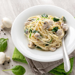 Creamy Mushroom Spinach Pasta