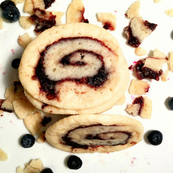 Blueberry Jam Pinwheel Cookies