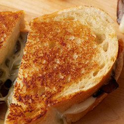 Roasted Poblano And Mushroom Grilled Cheese