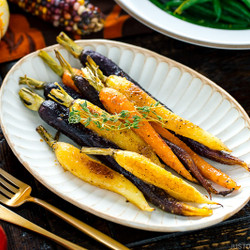 Maple And Miso Glazed Roasted Carrots