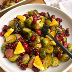 Roasted Brussels Sprouts With Cranberries