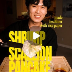Crispy Rice Paper Shrimp Scallion Pancake