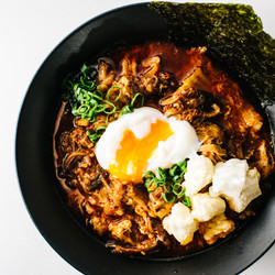 Kimchi Stew With Mochi And Egg Recipe · I Am A Food Blog