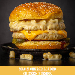 Mac N Cheese Loaded Simply Chicken Burger