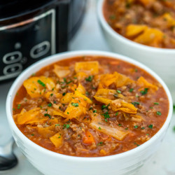 Slow Cooker Cabbage Roll Soup