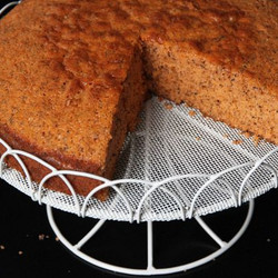 Thai Tea Cake With Condensed Milk Custard Sauce