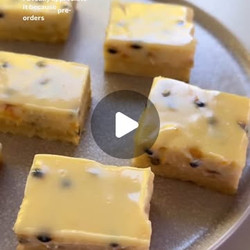 Lemon &amp; Passionfruit Slice easy baking