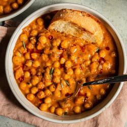 Laura Wright's Chickpea Soup With Rosemary &amp; Garlic
