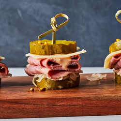 Reuben Pickle Bites