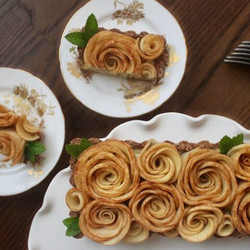 Apple Rose Tart With Coconut Pastry Cream