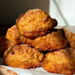 Cinnamon Crunch Pumpkin Cathead Biscuits With Whipped Maple Butter