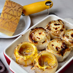 Cheese and Truffle Stuffed Onions