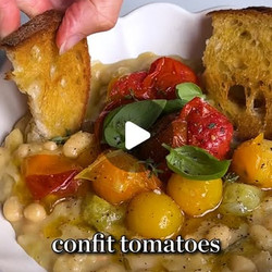 Confit Tomatoes With Creamy Beans