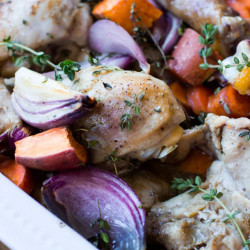 Oven Baked Chicken Thighs With Vegetables