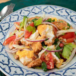 Crispy Fried Egg Salad (Yum Kai Dao)