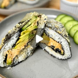 Crispy Rice Paper Onigirazu (sushi Sandwich)