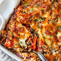 One Pot Baked Fajita Rice