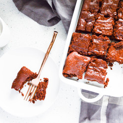 Feel Good Fudgey Cashew Butter Brownies W/ Sea Salt + Cbd Oil