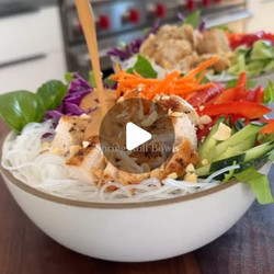 Peanut Chicken Spring Roll Bowls