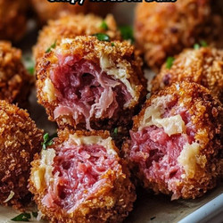 Crispy Reuben Balls With Spicy Thousand Island Dressing