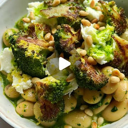 Broccoli, Beans, Buffalo Mozzarella &amp; Cavolo Nero Pesto