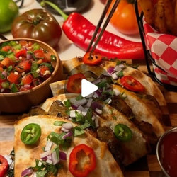 Cheesy Vegan Mushroom Quesadillas
