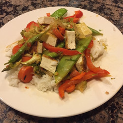 Stir Fried Veggies With Coconut Rice