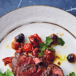 Hanger Steak With Tangy Tomato Relish