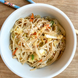 Sesame Noodles With Napa Cabbage