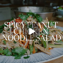 Spicy Peanut Chicken Noodle Salad