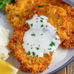 Cheesecake Factory Chicken Costoletta (lemon, mustard, cream)