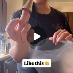 Filling a large piping bag