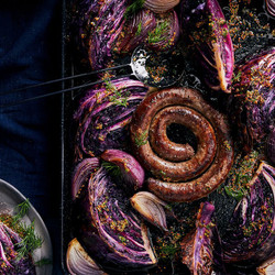Cabbage And Sausage Traybake Recipe